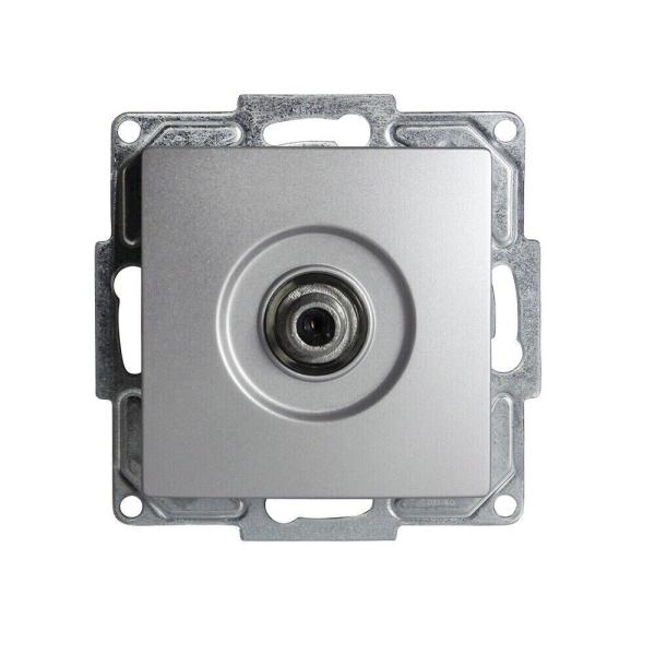 Gunsan Visage Sat Steckdose TV Antennendose F Stecker Silber